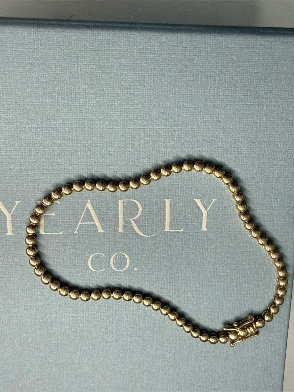 14k gold mini beaded bracelet